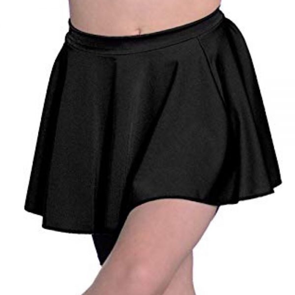 BLACK LYCRA CIRCULAR SKIRT