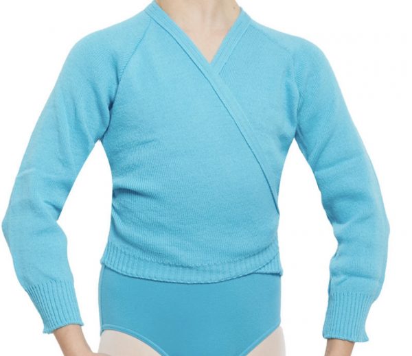 TURQUOISE KNIT BALLET CARDIGAN